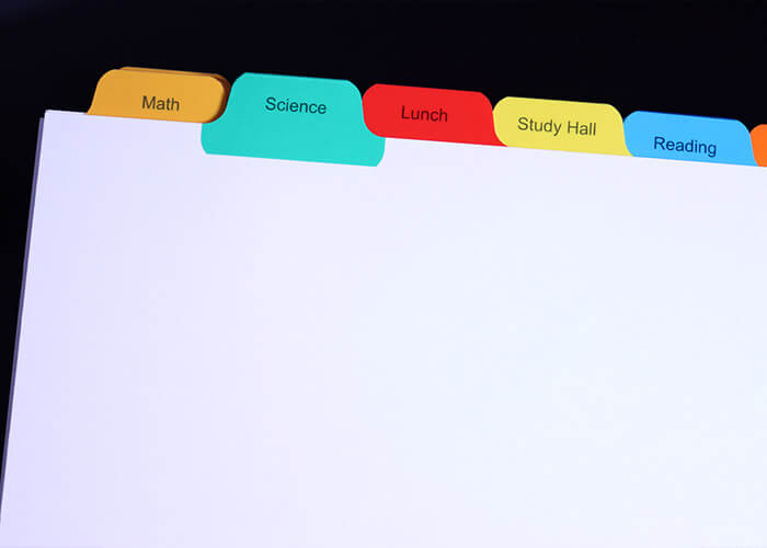 Custom Paper Tabs